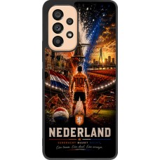 Coque Samsung Galaxy A53 5G - Silicone rigide noir Football Pays-Bas splash 2026