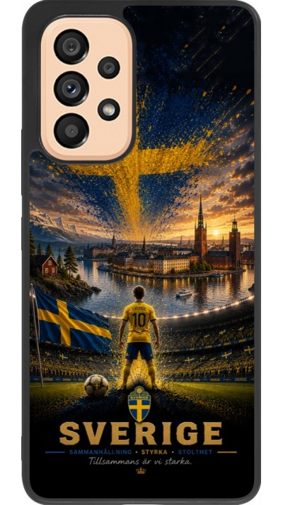 Coque Samsung Galaxy A53 5G - Silicone rigide noir Football Suède splash 2026