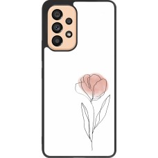 Samsung Galaxy A53 5G Case Hülle - Silikon schwarz Spring 23 minimalist flower