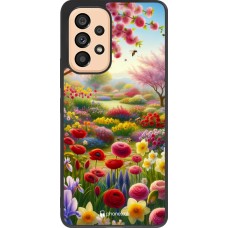Samsung Galaxy A53 5G Case Hülle - Silikon schwarz Frühling 25 Strauß Frühling