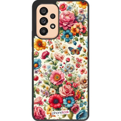 Samsung Galaxy A53 5G Case Hülle - Silikon schwarz Spring 25 fruehling bluetend