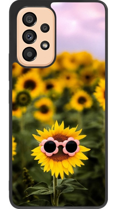 Coque Samsung Galaxy A53 5G - Silicone rigide noir Sunflower with glasses 2026