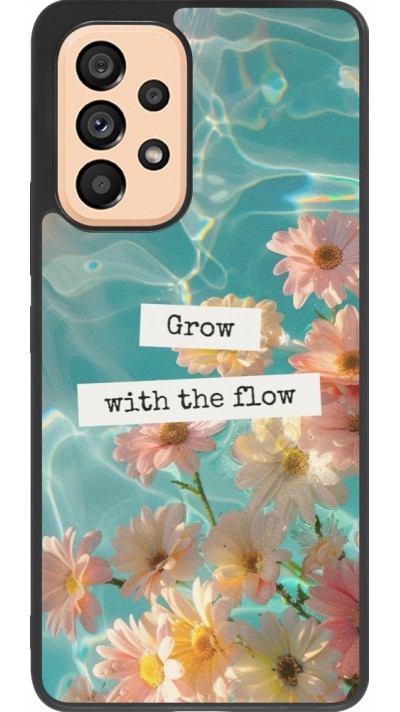 Samsung Galaxy A53 5G Case Hülle - Silikon schwarz Summer 2025 Grow with the flow