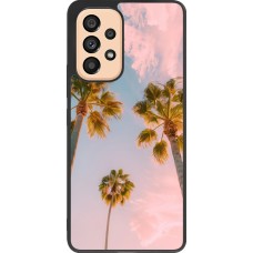 Samsung Galaxy A53 5G Case Hülle - Silikon schwarz Summer 2025 Palmiers