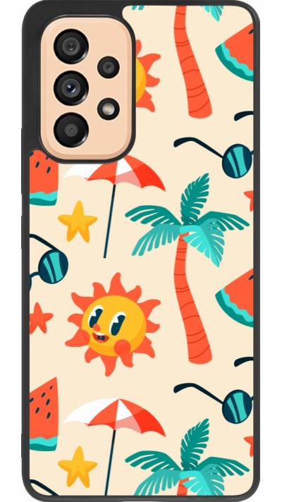 Samsung Galaxy A53 5G Case Hülle - Silikon schwarz Summer 2025 Pattern soleil