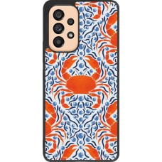 Coque Samsung Galaxy A53 5G - Silicone rigide noir Crabs and pearls Summer 2026