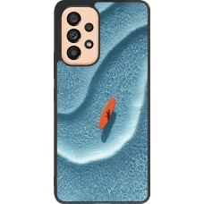 Coque Samsung Galaxy A53 5G - Silicone rigide noir Orange surf Summer 2026
