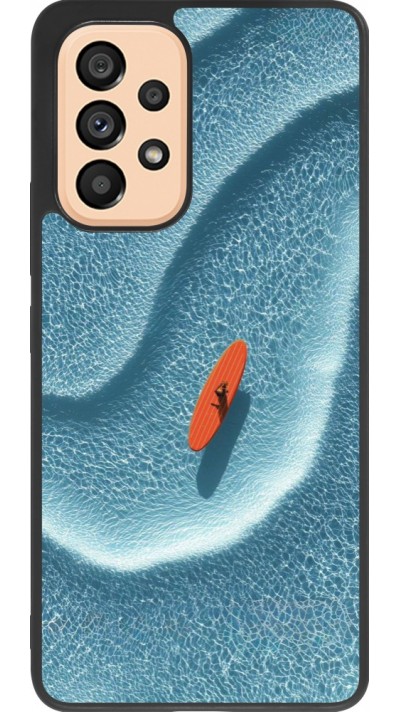 Coque Samsung Galaxy A53 5G - Silicone rigide noir Orange surf Summer 2026