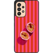 Coque Samsung Galaxy A53 5G - Silicone rigide noir Passion fruit Summer 2026