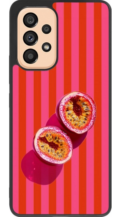 Coque Samsung Galaxy A53 5G - Silicone rigide noir Passion fruit Summer 2026
