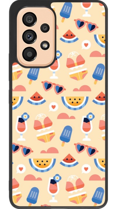 Coque Samsung Galaxy A53 5G - Silicone rigide noir Pattern Summer 2026