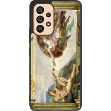 Samsung Galaxy A53 5G Case Hülle - Silikon schwarz Kunstbild - Die Erschaffung Adams - Michelangelo