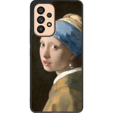Samsung Galaxy A53 5G Case Hülle - Silikon schwarz Kunstbild - Das Mädchen mit dem Perlenohrring - Jan Vermeer