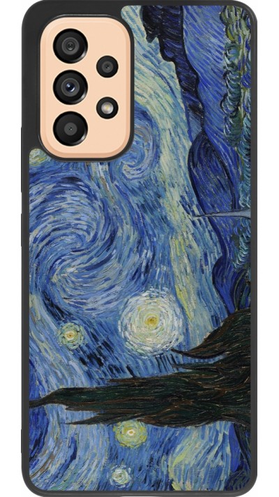 Samsung Galaxy A53 5G Case Hülle - Silikon schwarz Kunstbild - Sternennacht - Van Gogh