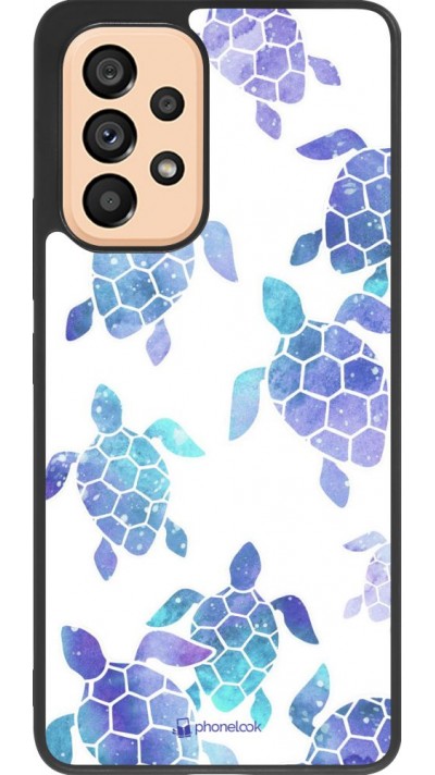Coque Samsung Galaxy A53 5G - Silicone rigide noir Turtles pattern watercolor