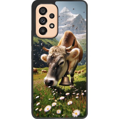 Samsung Galaxy A53 5G Case Hülle - Silikon schwarz Kuh Berg Wallis