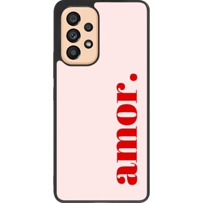Samsung Galaxy A53 5G Case Hülle - Silikon schwarz Valentine 2024 amor