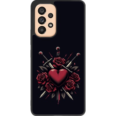 Samsung Galaxy A53 5G Case Hülle - Silikon schwarz Valentine 2024 gothic love