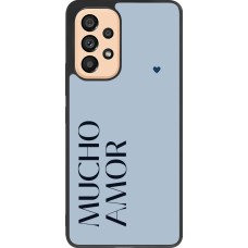 Coque Samsung Galaxy A53 5G - Silicone rigide noir Valentine 2024 mucho amor azul