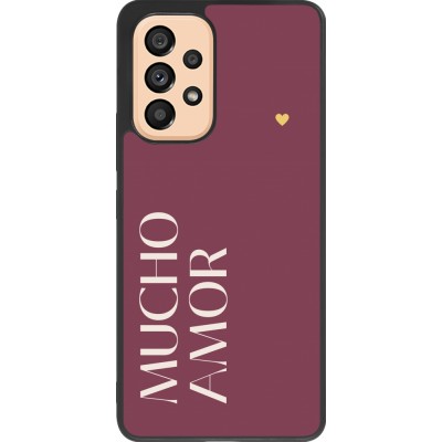 Samsung Galaxy A53 5G Case Hülle - Silikon schwarz Valentine 2024 mucho amor rosado