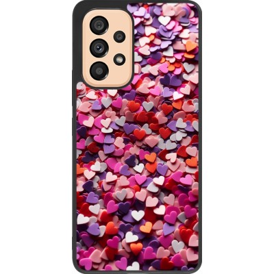 Coque Samsung Galaxy A53 5G - Silicone rigide noir Valentine 2025 Confetti
