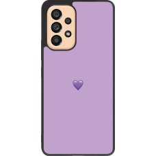 Samsung Galaxy A53 5G Case Hülle - Silikon schwarz Valentine 2023 purpule single heart