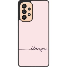 Samsung Galaxy A53 5G Case Hülle - Silikon schwarz Valentine 2023 i love you writing