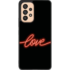 Samsung Galaxy A53 5G Case Hülle - Silikon schwarz Valentine 2023 neon love
