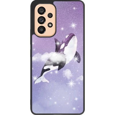 Hülle Samsung Galaxy A53 5G - Silikon schwarz Whale in sparking stars