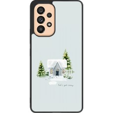Coque Samsung Galaxy A53 5G - Silicone rigide noir Winter 25 Cosy House