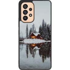 Samsung Galaxy A53 5G Case Hülle - Silikon schwarz Winter 25 Winter house forest afternoon