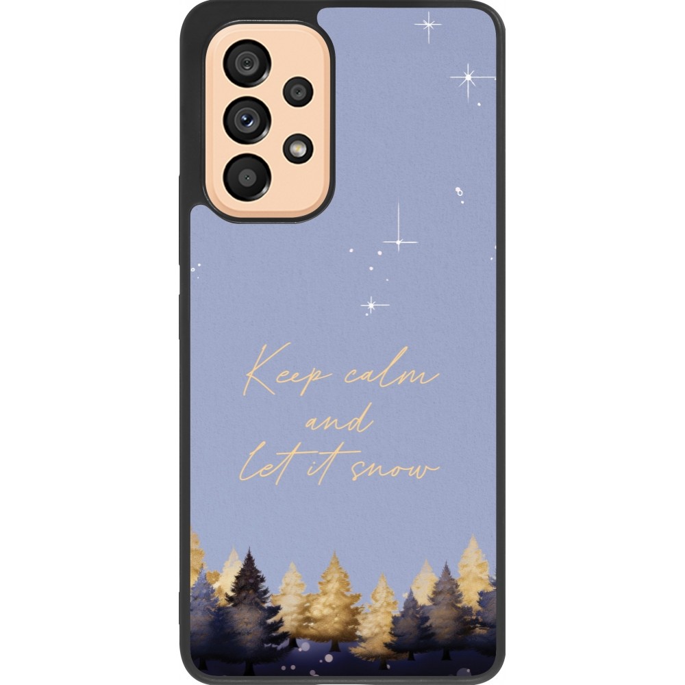 Coque Samsung Galaxy A53 5G - Silicone rigide noir Winter 25 Winter illustration of trees