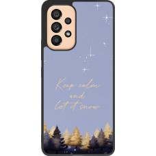 Coque Samsung Galaxy A53 5G - Silicone rigide noir Winter 25 Winter illustration of trees