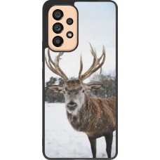Samsung Galaxy A53 5G Case Hülle - Silikon schwarz Winter 25 Winter reindeer