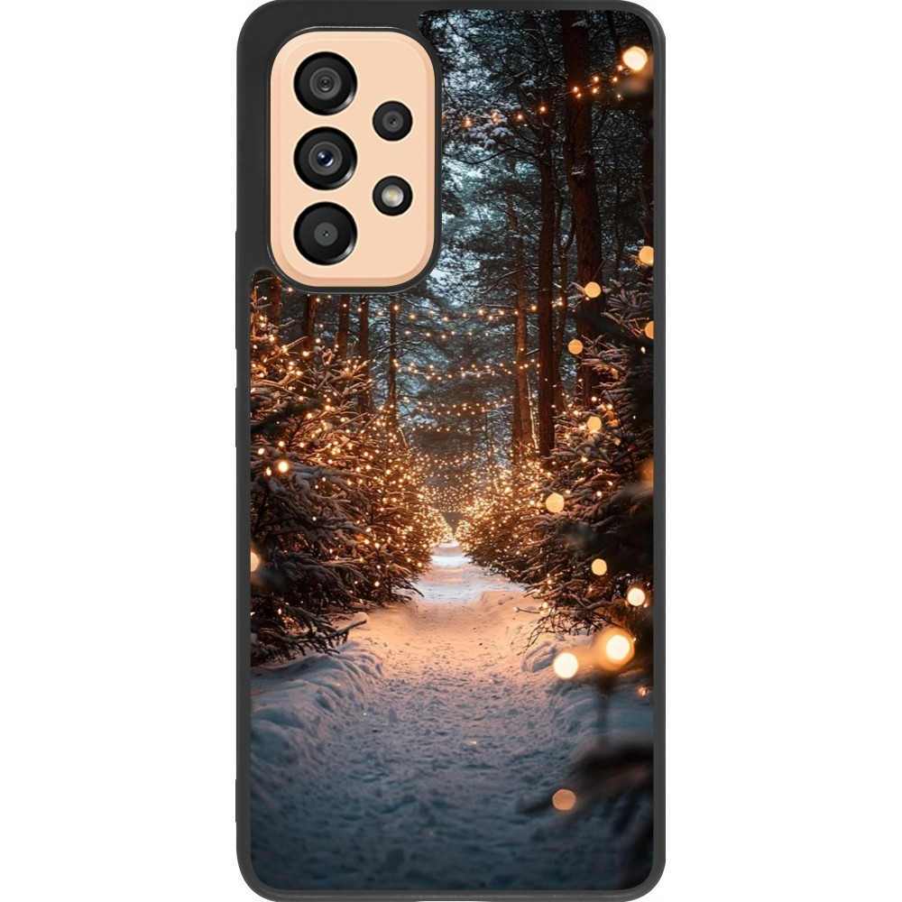 Samsung Galaxy A53 5G Case Hülle - Silikon schwarz Winter 25 Winter snowy road