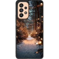 Samsung Galaxy A53 5G Case Hülle - Silikon schwarz Winter 25 Winter snowy road