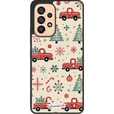 Coque Samsung Galaxy A53 5G - Silicone rigide noir Noël 2024 Camion Sapin