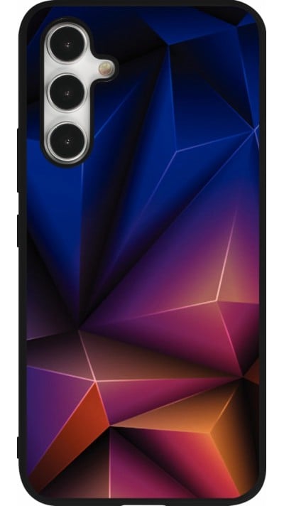 Samsung Galaxy A54 Case Hülle - Silikon schwarz Abstract Triangles 