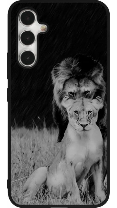 Samsung Galaxy A54 Case Hülle - Silikon schwarz Angry lions