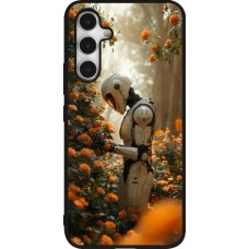 Coque Samsung Galaxy A54 5G - Silicone rigide noir Astronaut flowers 2025