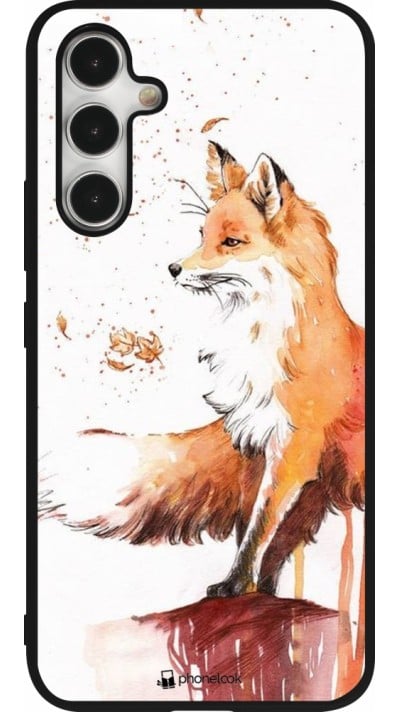 Samsung Galaxy A54 Case Hülle - Silikon schwarz Autumn 21 Fox