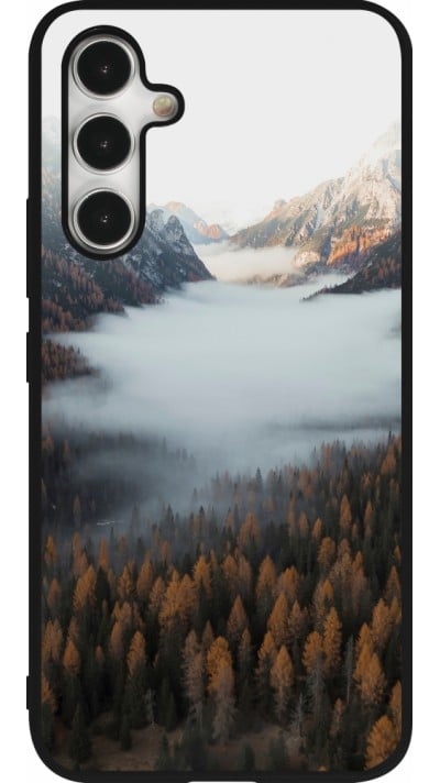 Samsung Galaxy A54 Case Hülle - Silikon schwarz Autumn 22 forest lanscape