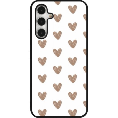 Samsung Galaxy A54 Case Hülle - Silikon schwarz Autumn 2024 brown hearts