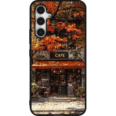 Coque Samsung Galaxy A54 5G - Silicone rigide noir Autumn 25 Coffee shop