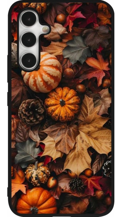 Coque Samsung Galaxy A54 5G - Silicone rigide noir Autumn 25 Pumpkin