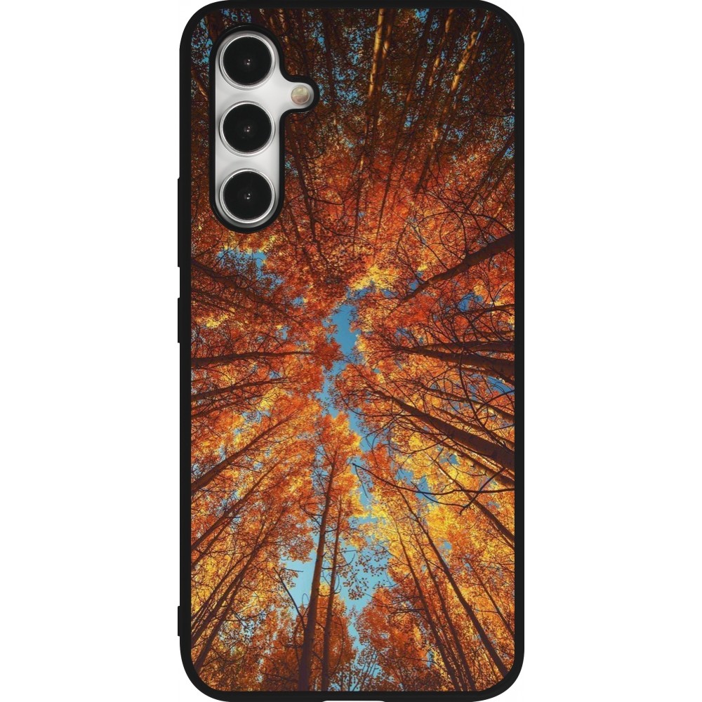 Samsung Galaxy A54 Case Hülle - Silikon schwarz Autumn 25 Trees