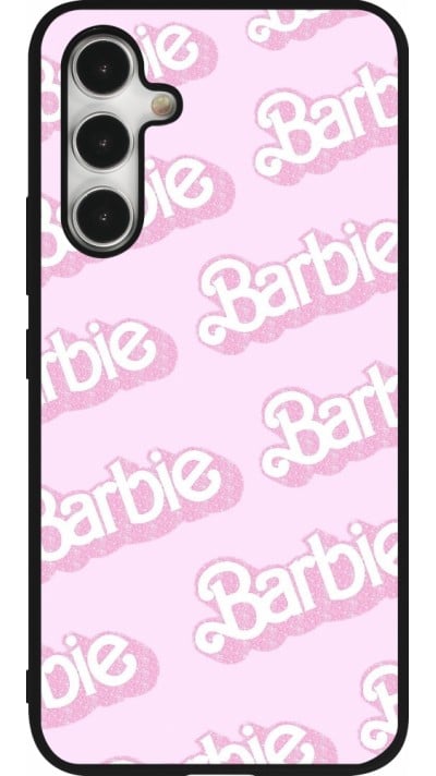 Samsung Galaxy A54 Case Hülle - Silikon schwarz Barbie light pink pattern