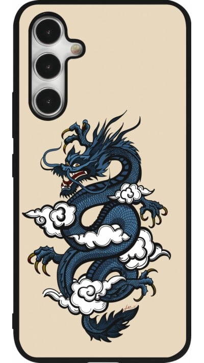 Samsung Galaxy A54 Case Hülle - Silikon schwarz Blue Dragon Tattoo