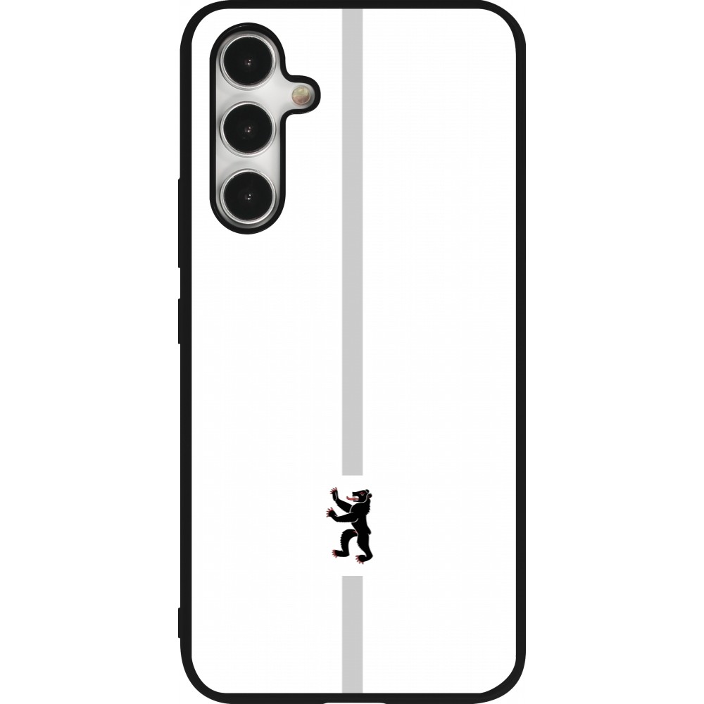 Coque Samsung Galaxy A54 5G - Silicone rigide noir Canton AI blanc