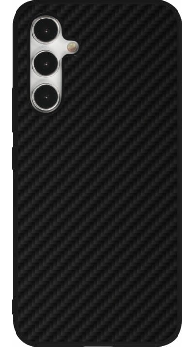 Samsung Galaxy A54 Case Hülle - Silikon schwarz Carbon Basic